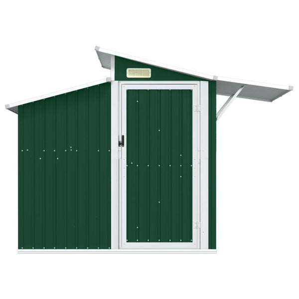Garden Shed Green 270X130x208.5 Cm Galvanised Steel Sheds Summerhouses Carports