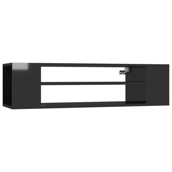 Hanging Tv Cabinet High Gloss Black 100X30x26.5 Cm Engineered Wood Tv Stands & Entertainment Units
