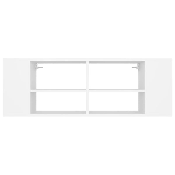 Wall Mounted Tv Cabinet White 102X35x35 Cm Engineered Wood Bookshelves