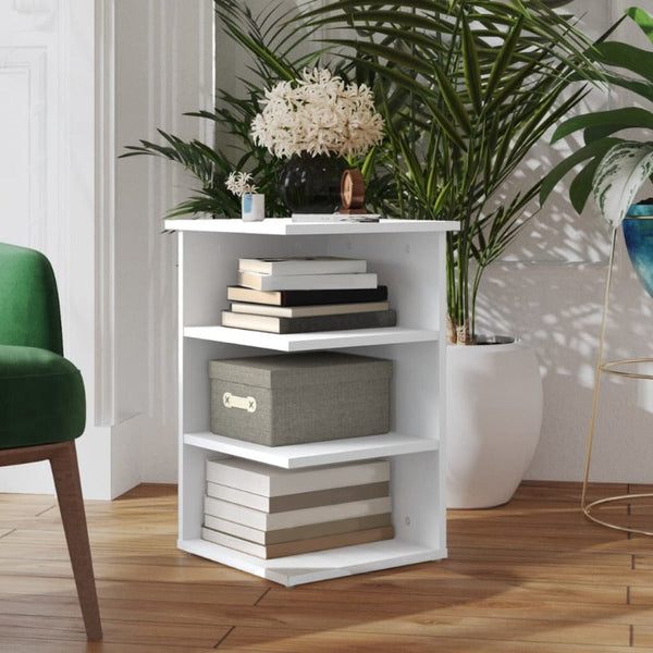 Side Tables Side Cabinet White 35X35x55 Cm Engineered Wood