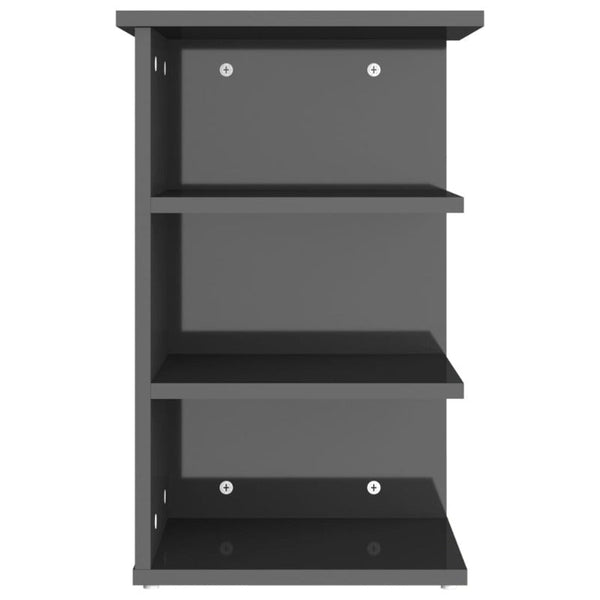 Side Cabinet High Gloss Grey 35X35x55 Cm Engineered Wood Sideboards & Buffets