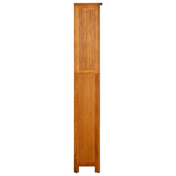 5 Tier Bookcase 45X22x140 Cm Solid Oak Wood Bookshelves