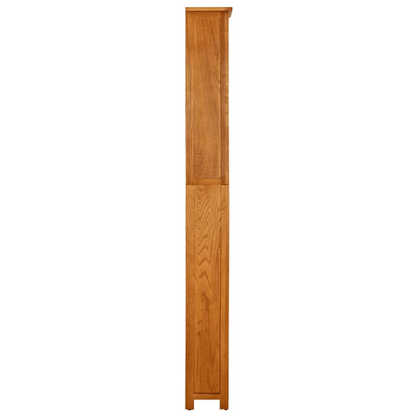 7 Tier Bookcase 60X22x200 Cm Solid Oak Wood Bookshelves