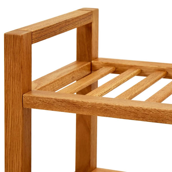 Shoe Rack With 5 Shelves 50X27x100 Cm Solid Oak Wood Shoe Racks