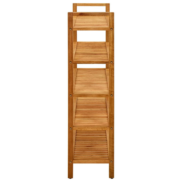 Shoe Rack With 5 Shelves 100X27x100 Cm Solid Oak Wood Shoe Racks