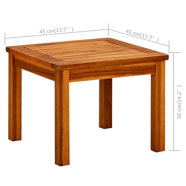 Garden Coffee Table 45X45x36 Cm Solid Acacia Wood Coffee Tables