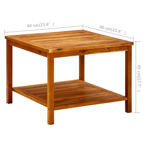 Vidaxl Coffee Table 60X60x45 Cm Solid Acacia Wood Coffee Tables