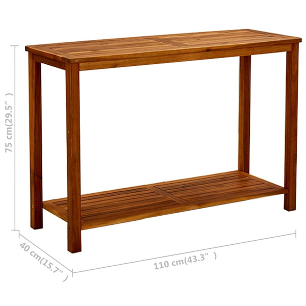 Garden Console Table 110X40x75 Cm Solid Acacia Wood Patio & Garden Tables