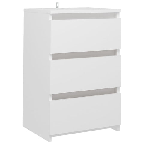 Bed Cabinet White 40X35x62.5 Cm Engineered Wood Bedside Tables