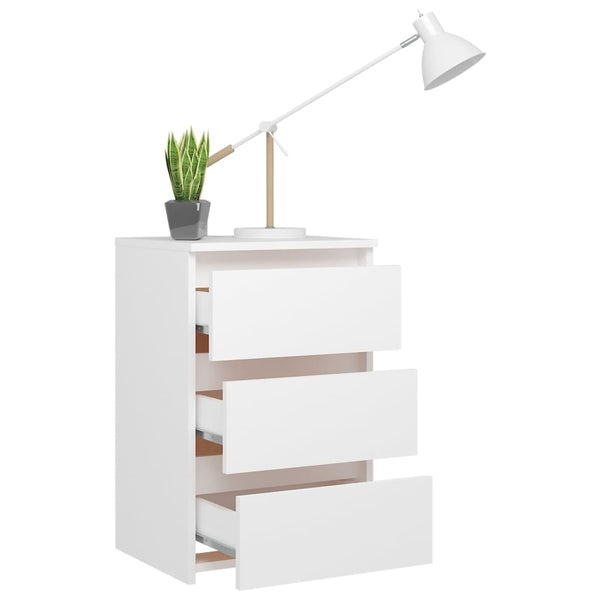Bed Cabinet White 40X35x62.5 Cm Engineered Wood Bedside Tables
