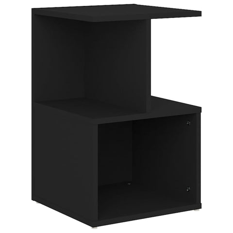 Bedside Cabinet Black 35X35x55 Cm Engineered Wood Bedside Tables