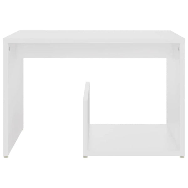 Side Table White 59X36x38 Cm Engineered Wood Side Tables
