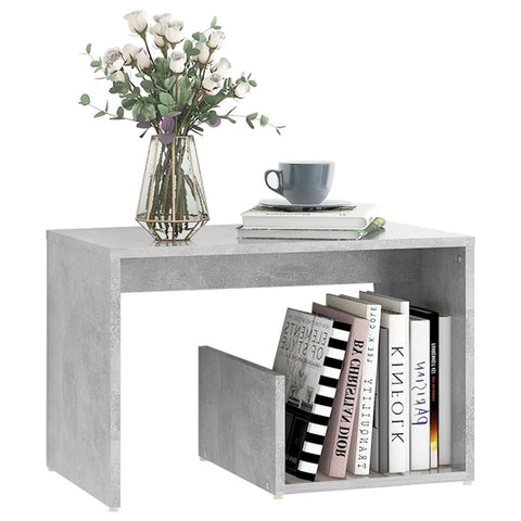 Side Table Concrete Grey 59X36x38 Cm Engineered Wood Side Tables