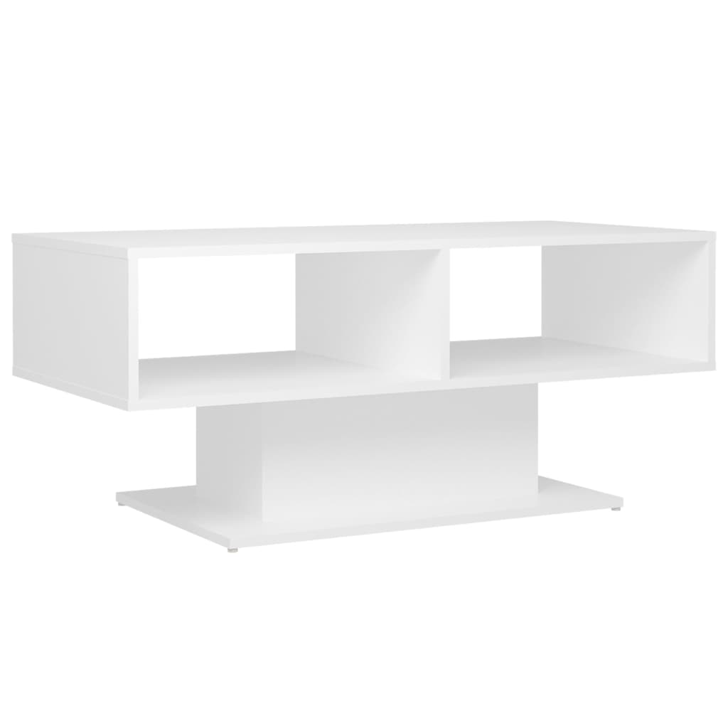 Coffee Table White 103.5X50x44.5 Cm Engineered Wood Coffee Tables