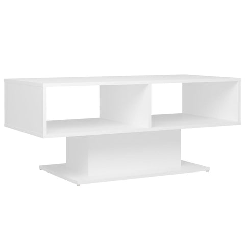 Coffee Table White 103.5X50x44.5 Cm Engineered Wood Coffee Tables