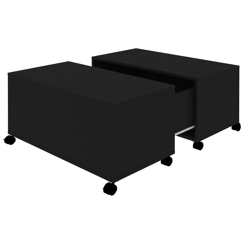 Coffee Table Black 75X75x38 Cm Engineered Wood Coffee Tables