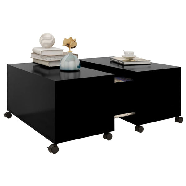 Coffee Table Black 75X75x38 Cm Engineered Wood Coffee Tables