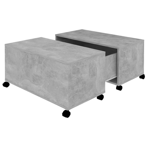 Coffee Table Concrete Grey 75X75x38 Cm Engineered Wood Coffee Tables