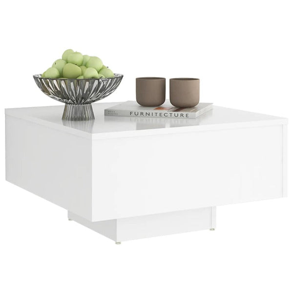 Coffee Table White 60X60x31.5 Cm Engineered Wood Coffee Tables