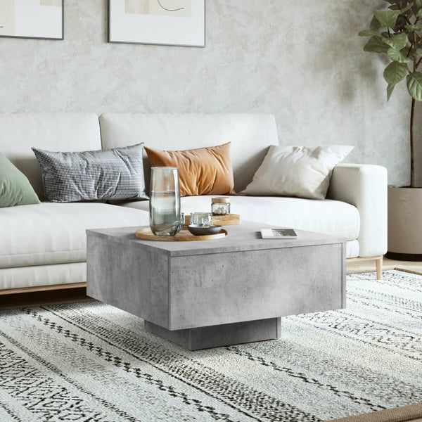 Coffee Table Concrete Grey 60X60x31.5 Cm Engineered Wood Coffee Tables