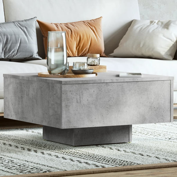 Coffee Table Concrete Grey 60X60x31.5 Cm Engineered Wood Coffee Tables