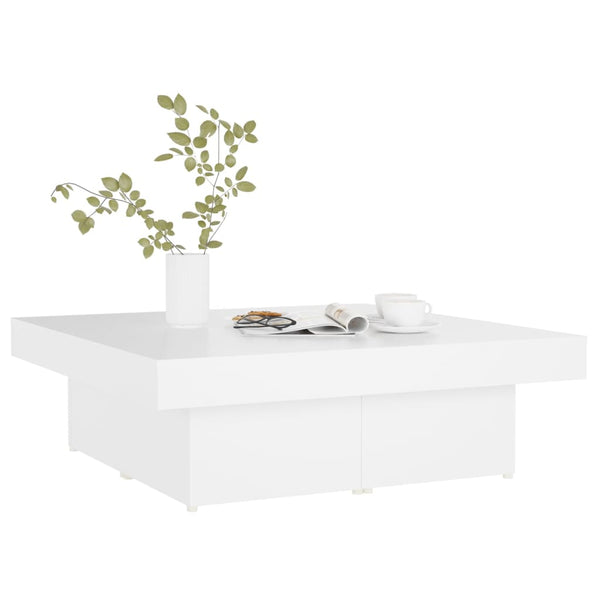 Vidaxl Coffee Table White 90X90x28 Cm Engineered Wood Coffee Tables