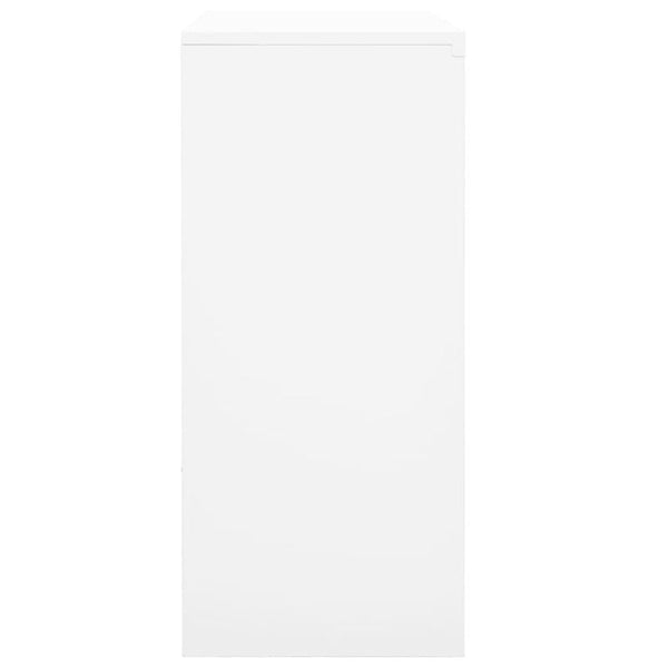 Vidaxl Office Cabinet With Sliding Door White 90X40x90 Cm Steel Filing Cabinets