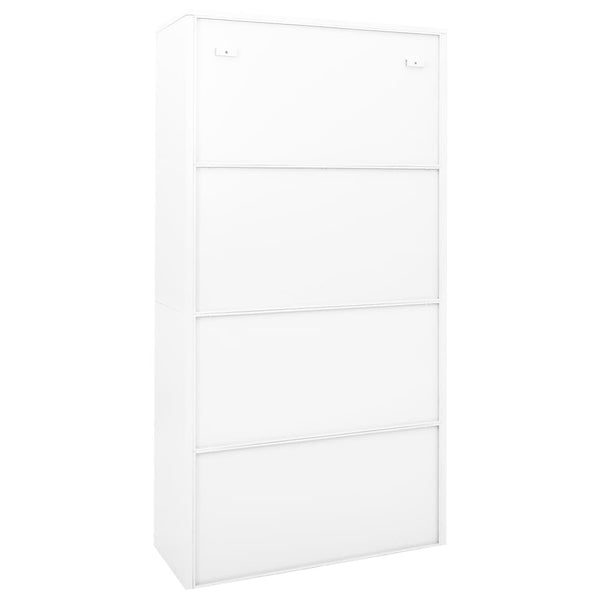 Office Cabinet With Sliding Door White 90X40x180 Cm Steel Cabinets & Cupboards