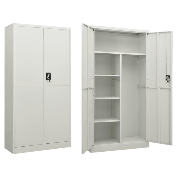 Vidaxl Locker Cabinet Light Grey 90X40x180 Cm Steel Storage Units