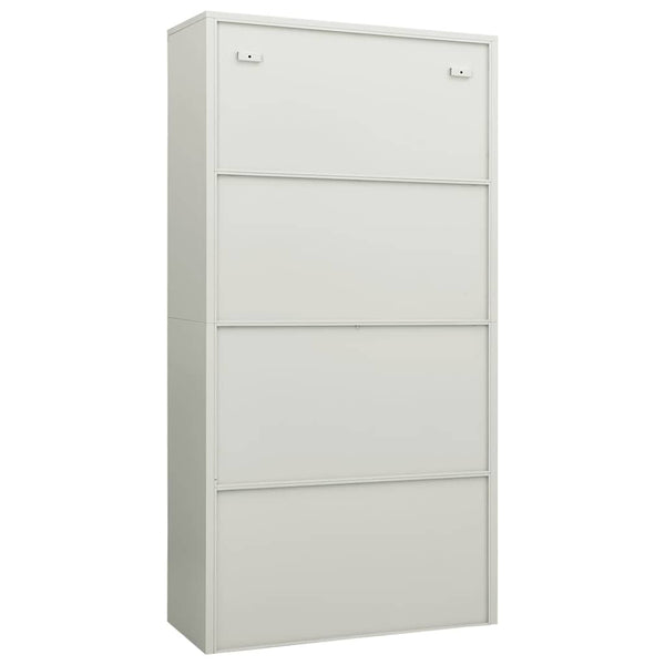 Vidaxl Locker Cabinet Light Grey 90X40x180 Cm Steel Storage Units