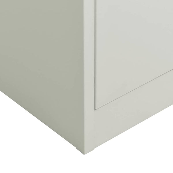 Vidaxl Locker Cabinet Light Grey 90X40x180 Cm Steel Storage Units