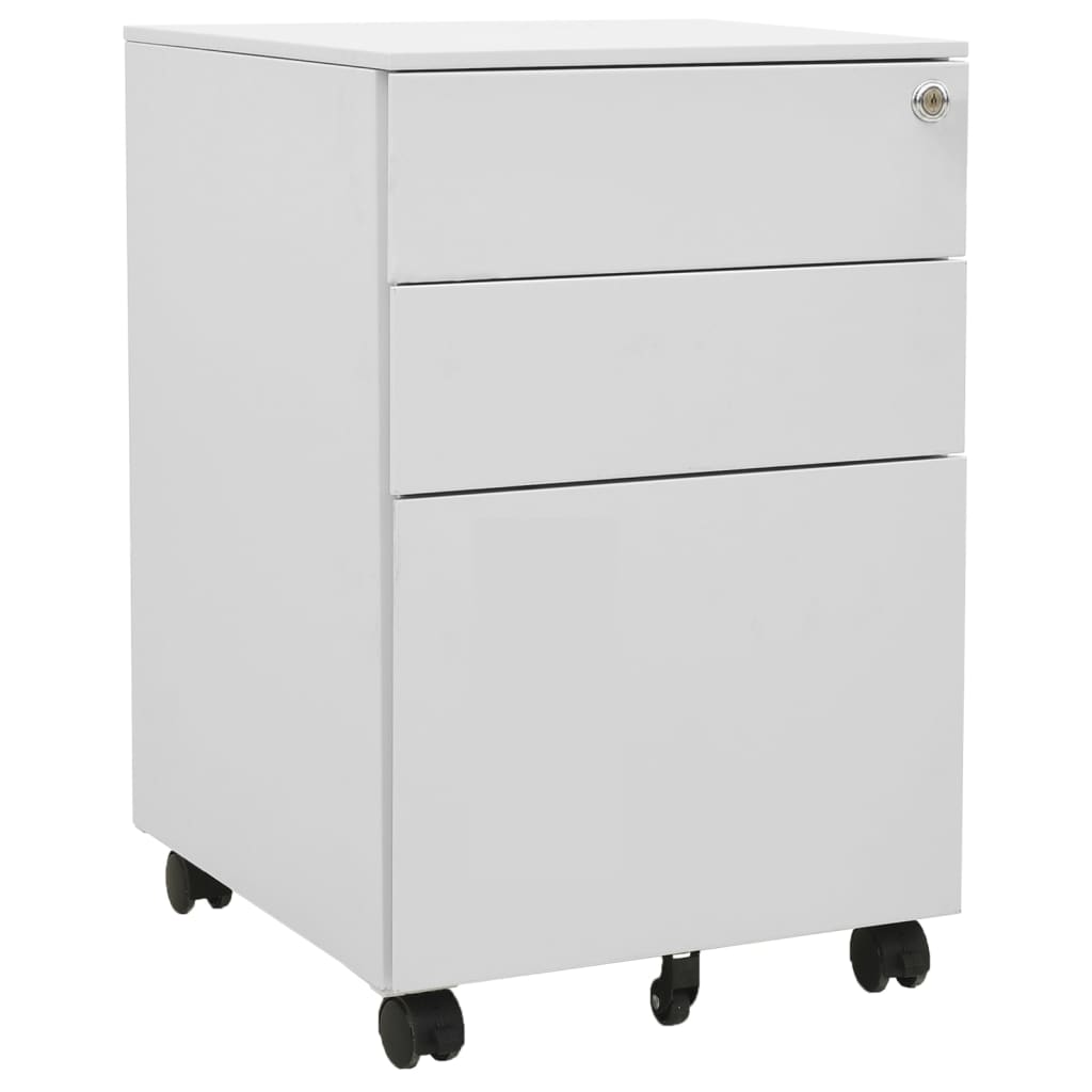 Mobile File Cabinet Light Grey 39X45x60 Cm Steel Cabinets & Cupboards