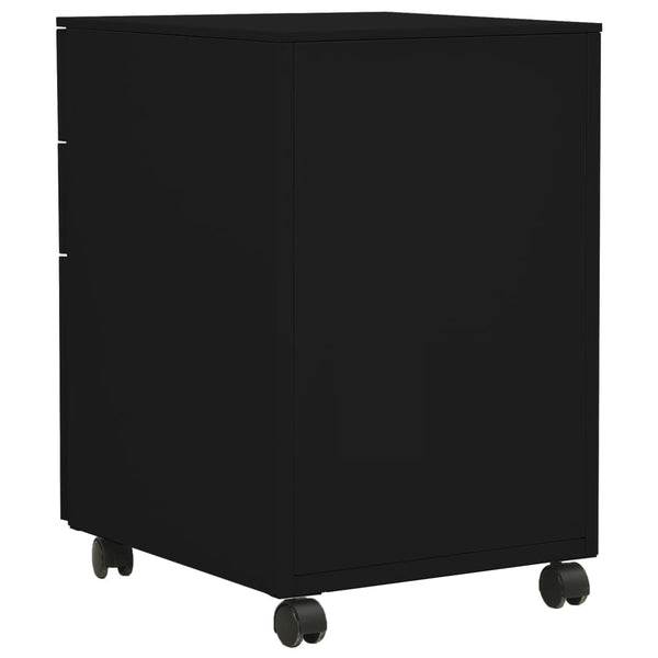 Mobile File Cabinet Black 39X45x60 Cm Steel Filing Cabinets