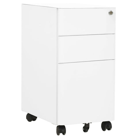 Mobile File Cabinet White 30X45x59 Cm Steel Filing Cabinets