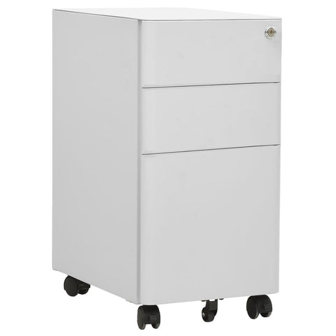 Mobile File Cabinet Light Grey 30X45x59 Cm Steel Filing Cabinets