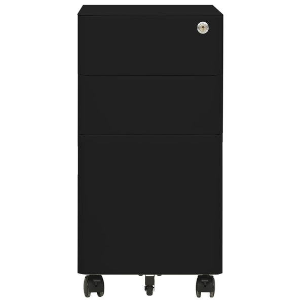 Mobile File Cabinet Black 30X45x59 Cm Steel Cabinets & Cupboards