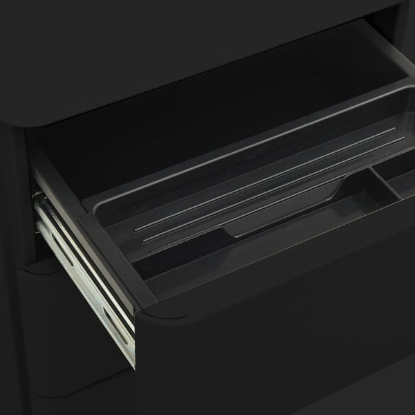 Vidaxl Mobile File Cabinet Black Steel 30X45x59 Cm Filing Cabinets