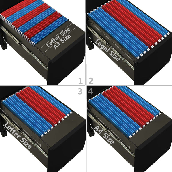 Mobile File Cabinet Black 30X45x59 Cm Steel Cabinets & Cupboards