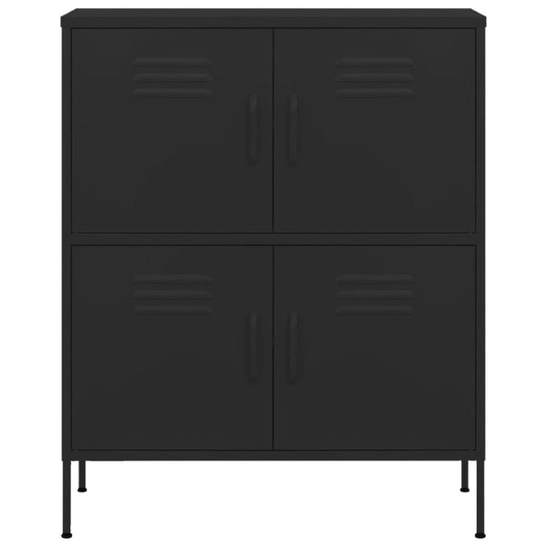 Storage Cabinet Black 80X35x101.5 Cm Steel Cabinets & Cupboards
