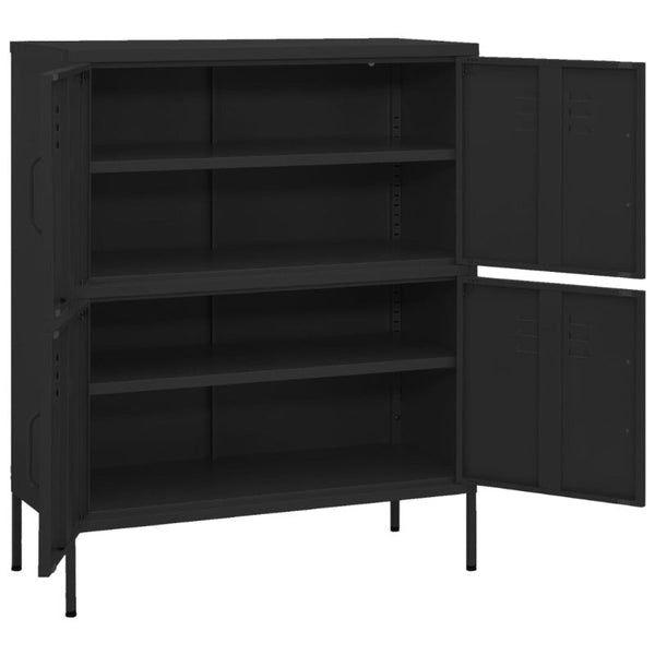 Cabinets & Cupboards Storage Cabinet Black 80X35x101.5 Cm Steel