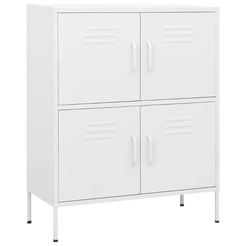 Storage Cabinet White 80X35x101.5 Cm Steel Cabinets & Cupboards