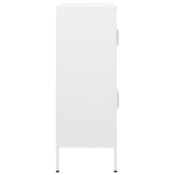 Storage Cabinet White 80X35x101.5 Cm Steel Cabinets & Cupboards