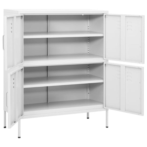 Cabinets & Cupboards Storage Cabinet White 80X35x101.5 Cm Steel