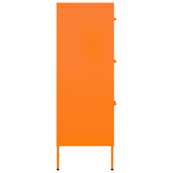 Orange Steel Drawer Cabinet 80X35x101.5 Cm Cabinets & Cupboards
