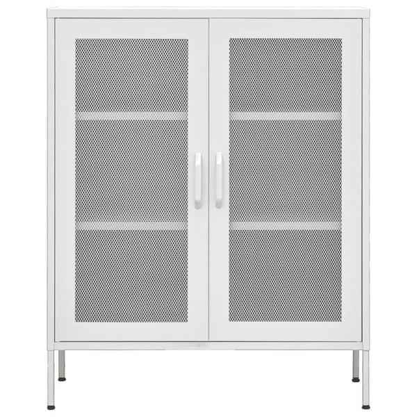Storage Cabinet White 80X35x101.5 Cm Steel