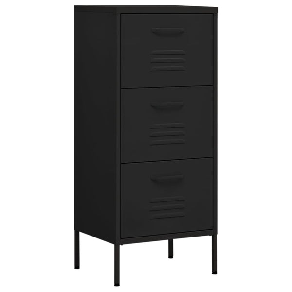 Storage Cabinet Black 42.5X35x101.5 Cm Steel Cabinets & Cupboards