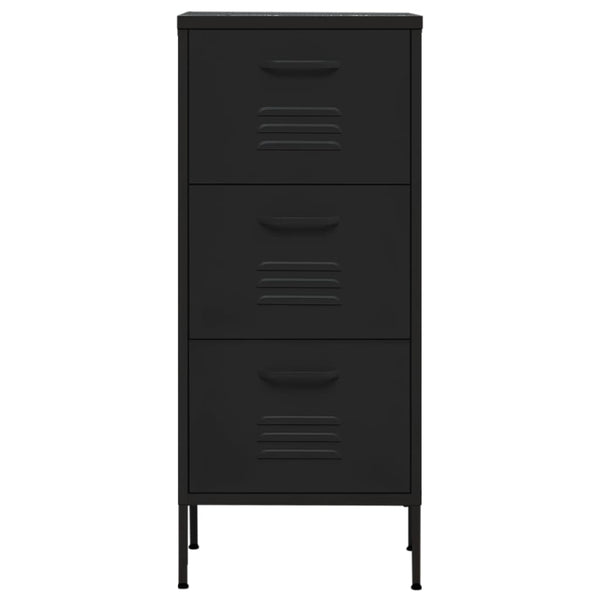 Storage Cabinet Black 42.5X35x101.5 Cm Steel Cabinets & Cupboards