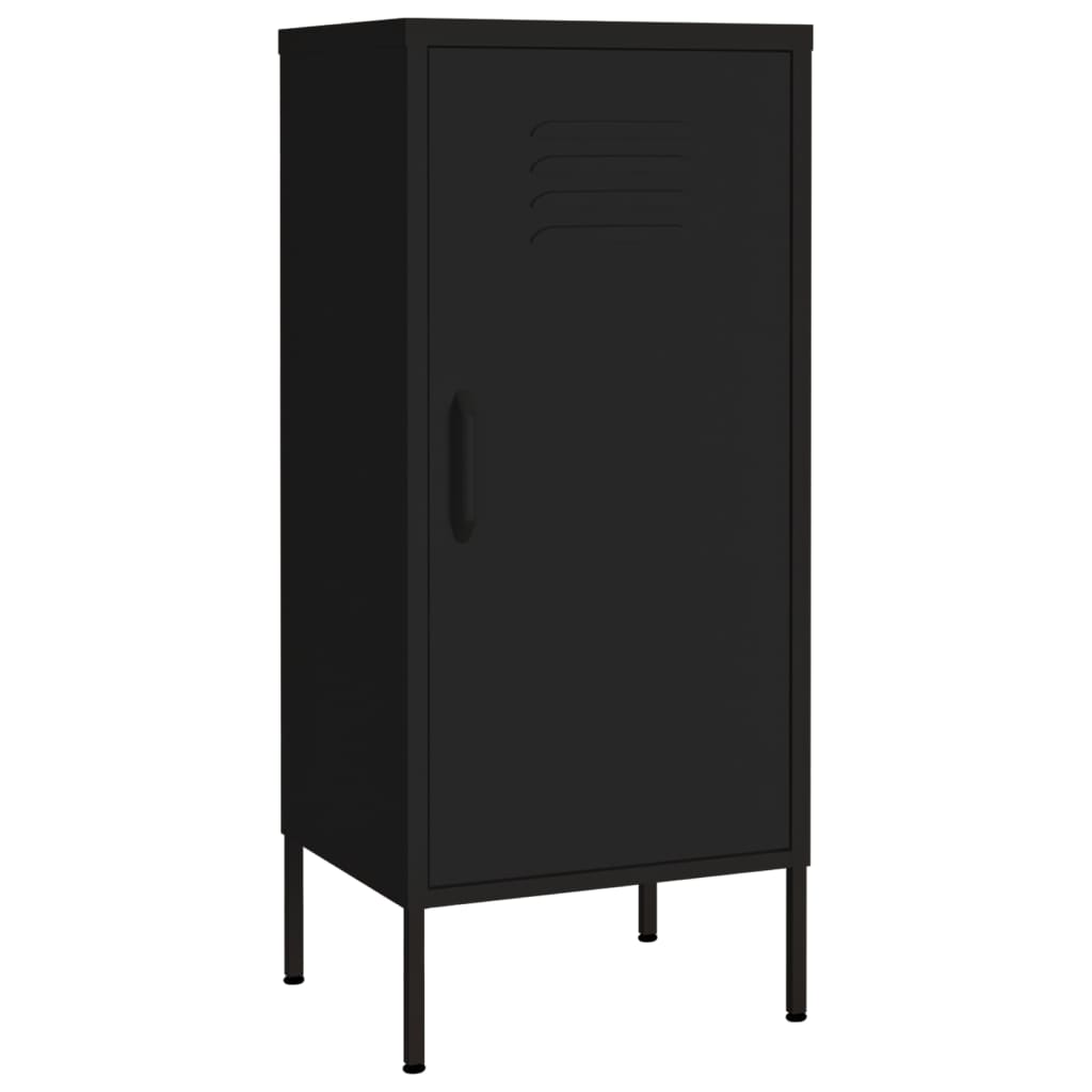 Storage Cabinet Black 42.5X35x101.5 Cm Steel Cabinets & Cupboards