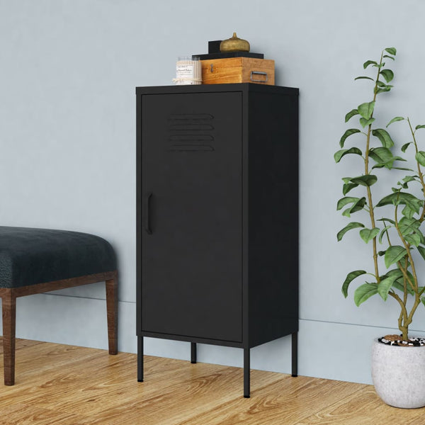 Storage Cabinet Black 42.5X35x101.5 Cm Steel Cabinets & Cupboards
