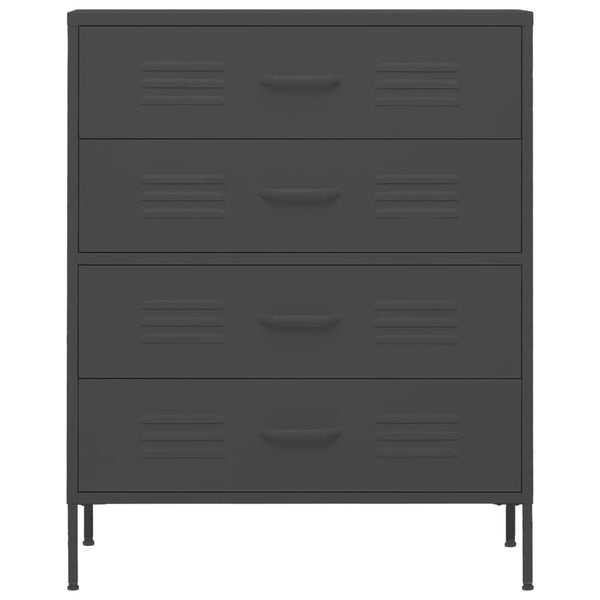 Dressers & Chests of Drawers Chest Of Drawers Anthracite 80X35x101.5 Cm Steel